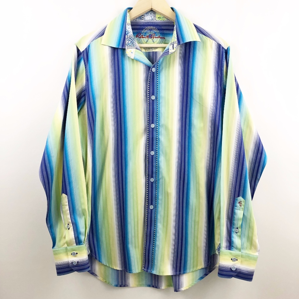 Robert Graham Stripe Reverse Cuff Button Down - image 1